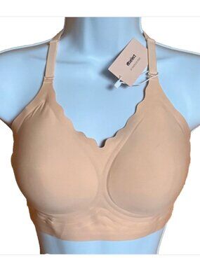 NWT Low Back Multi-Way Bra medium Racerback Halter Strapless Clear Straps Wide